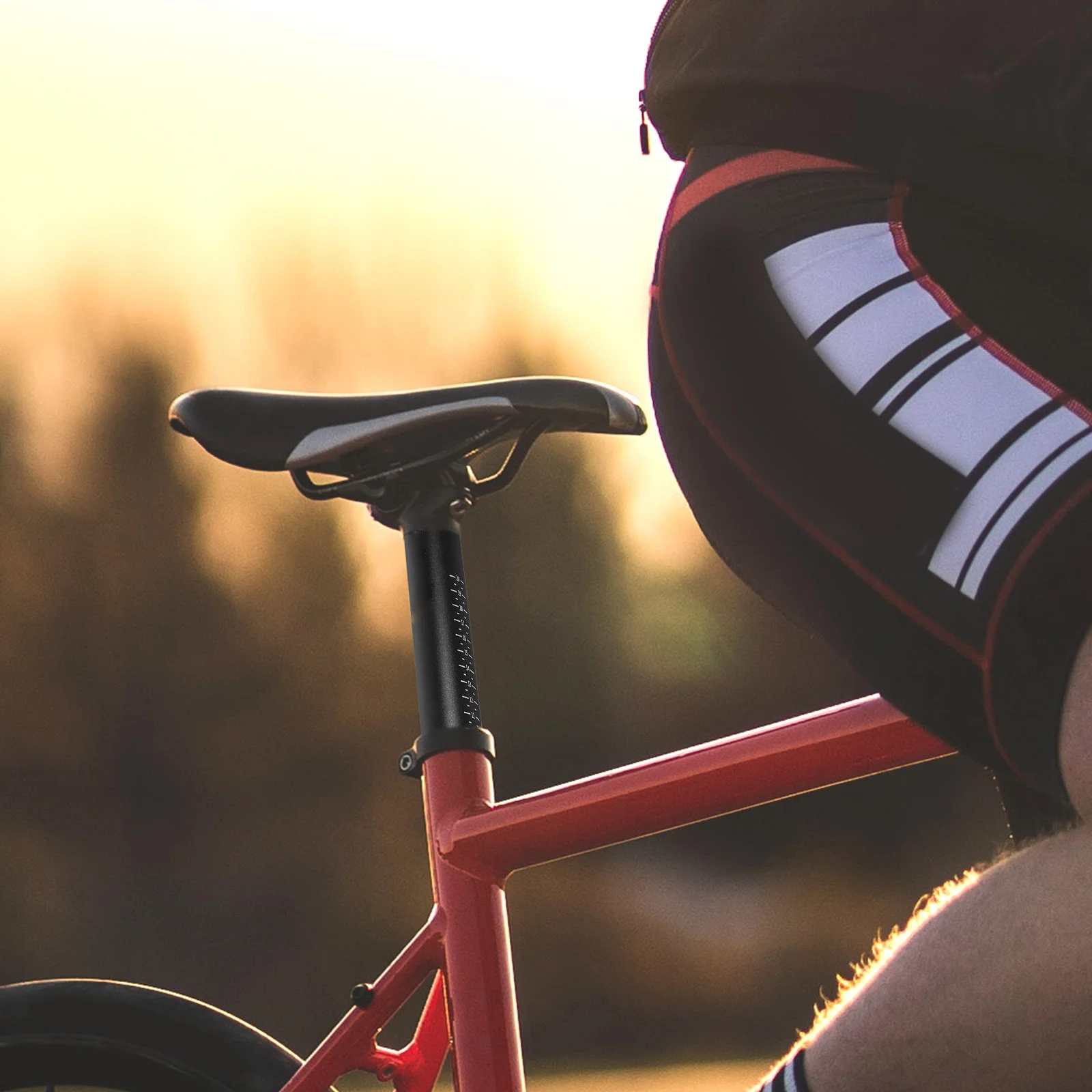 

Bicycle Seatpost 31.8Mm Aluminum Alloy Matte Black Adjustable For Mountain Road Bike Downhill Fixed Gear Bike