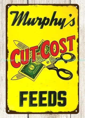 interior design ideas Murphy's Cut-Cost Feeds farm barn livestock metal tin sign