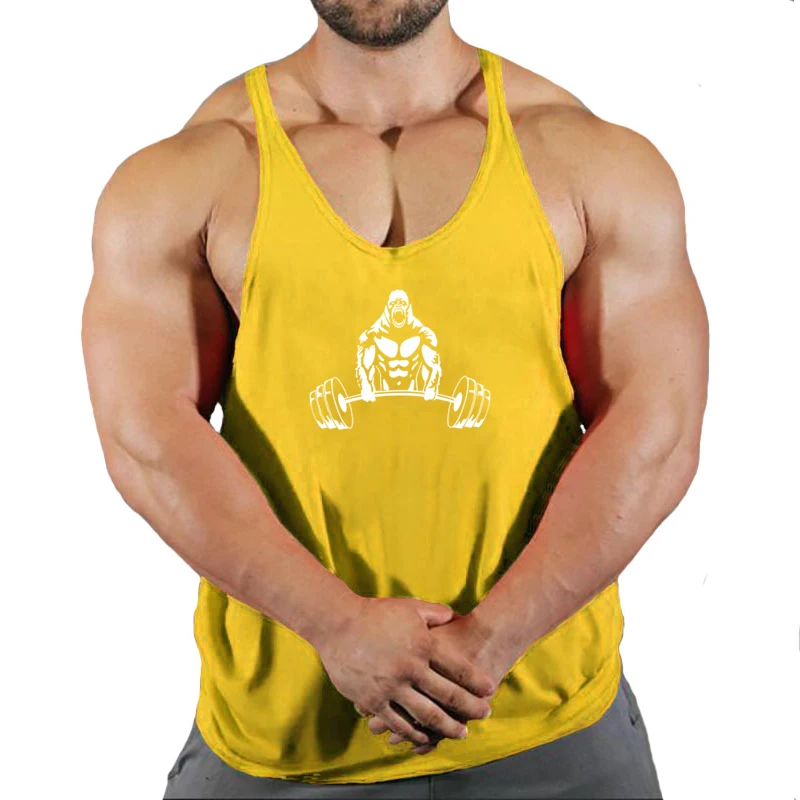 Man Gym Top Fitness Bodybuilding Clothing Gym T-shirts Suspenders Men Sleeveless Sweatshirt Men's Clothes Stringer Vests Shirt