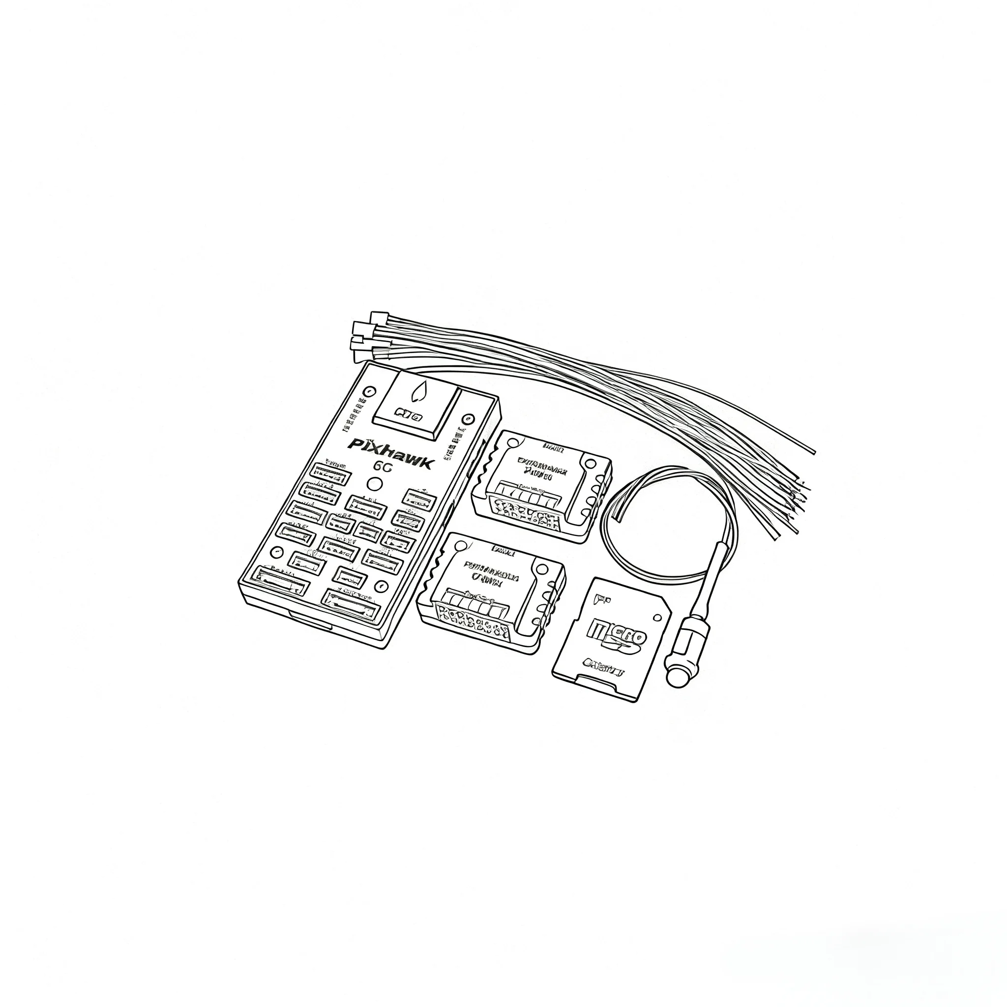 PIXHAWK 6C PRO FMUV6C Ardupilot PX4 ตัวควบคุมการบิน 32 บิต ระบบขับเคลื่อนอัตโนมัติ พร้อม 4G SD ระบบความปลอดภัยในตัว พร้อมเสียงเตือน สำหรับโดรน เครื่องบิน รถบังคับ เรือ