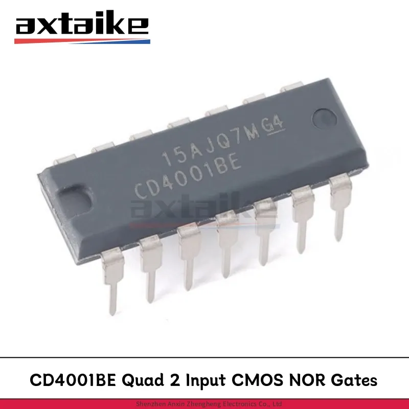 10PCS CD4001BE DIP-14 CD4001 HEF4001BP HCF4001 Quad 2 Input CMOS NOR Gates IC Logic Chip