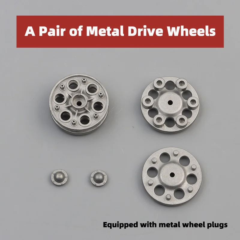 1/16 Scale RC Tank Spare Parts Compatible with Heng Long 3909 1/16 T34 Tank Model (Metal Road Sprocket Idler Wheels Track )