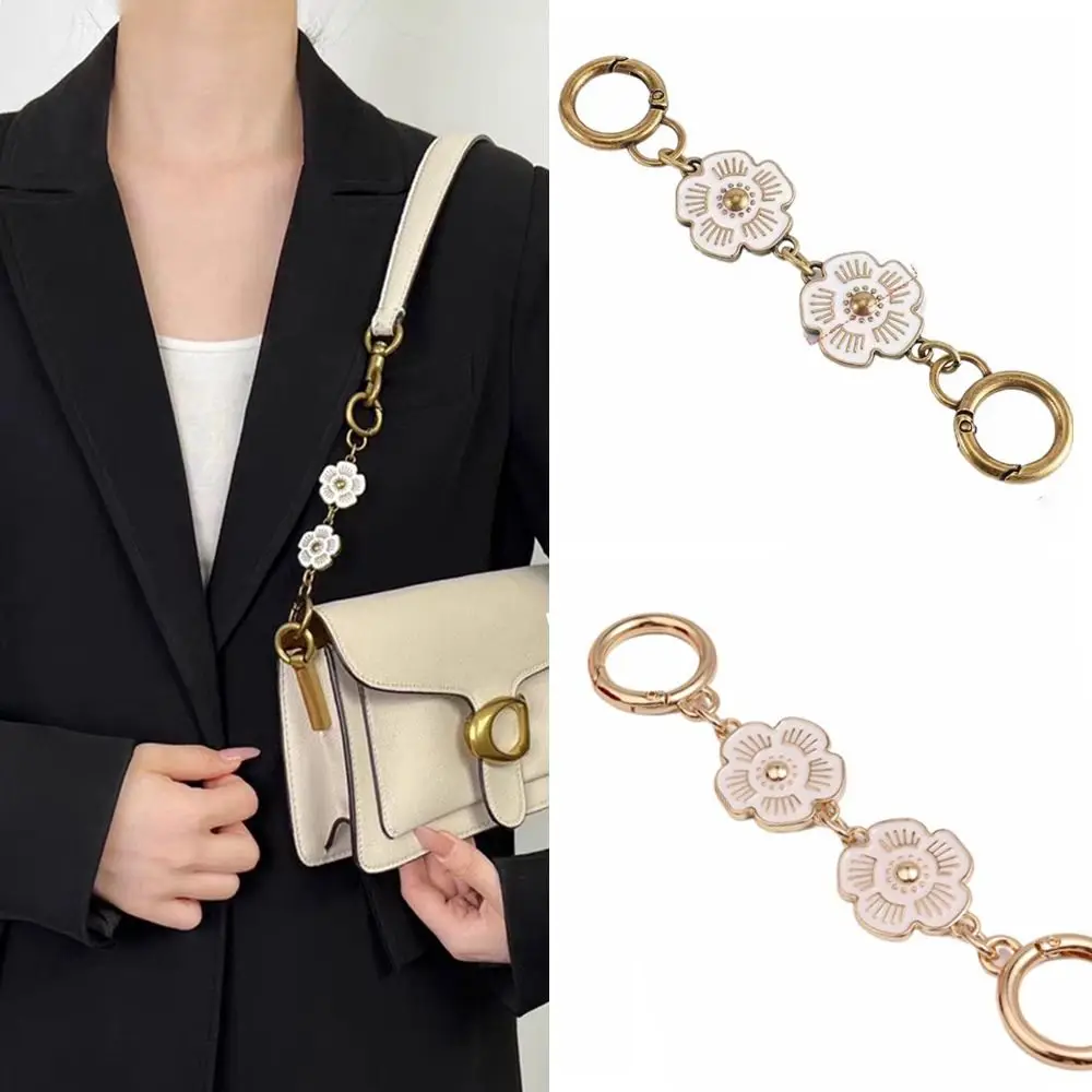 2024 Fashion Sakura Metal Purse Strap Extender Handbag Bag Extension Chain Replacement Chain DIY Bag Accessories