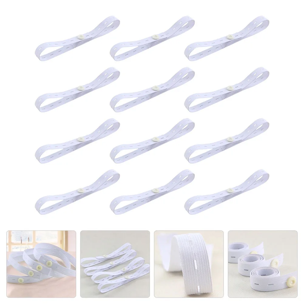 

12pcs Diaper Fixing Buckle Adjustable Baby Belt Durable Diaper Strap For Infants Leak Proof Comfortable Safety Fastening Belt