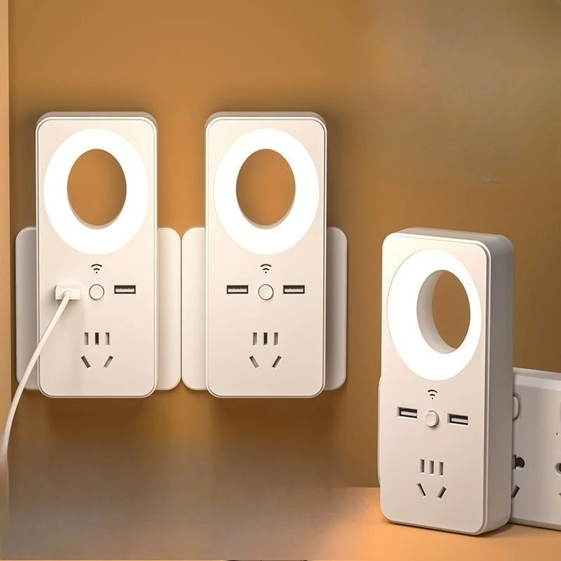 Night Lights Lamps Led Lamp USB Rechargeable with Socket Converter Lamp Eye Protection Light