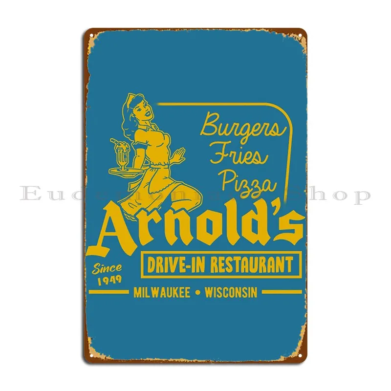 Happy Days Arnold S Drive In Restaurant Holmesamelia Metal Plaque Poster Garage Customize Wall Decor Tin Sign Poster