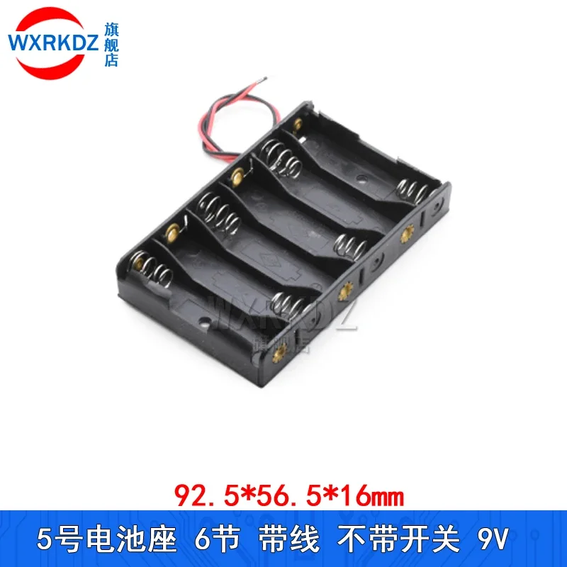 AA Battery Pack 1 2 3 4 6 8 Slot Port AA Size LR6 HR6 Power Battery Storage Box Bracket Lead Black Applied 12V For DIY Repair To