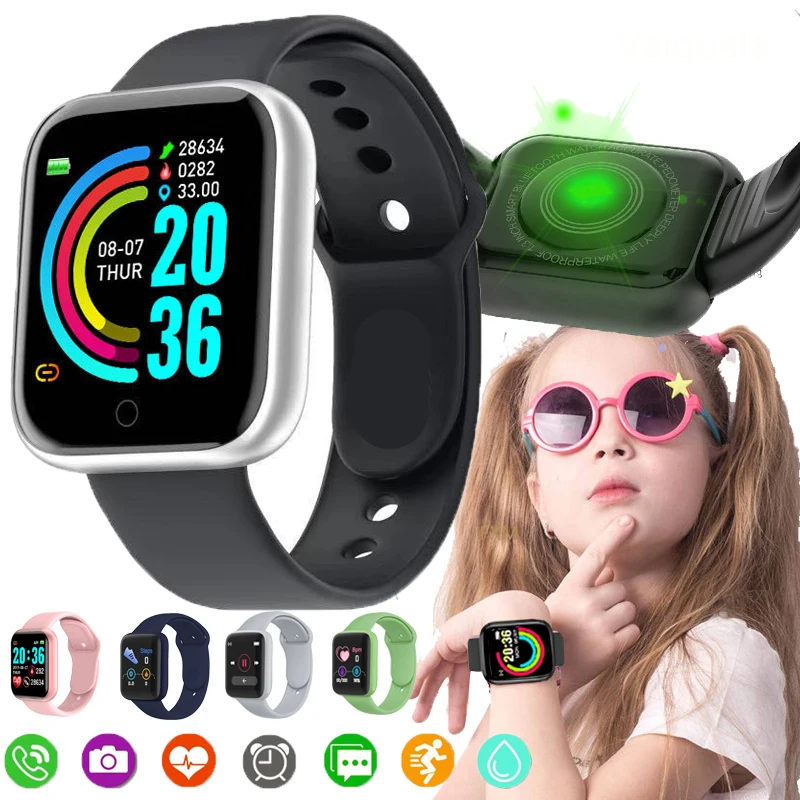 Jam Tangan Anak-anak Jam Tangan Terhubung Gelang Pintar Digital Anak Pelacak Aktivitas Lari Denyut Jantung Jam Tangan Pintar Anak Pria Wanita Anak