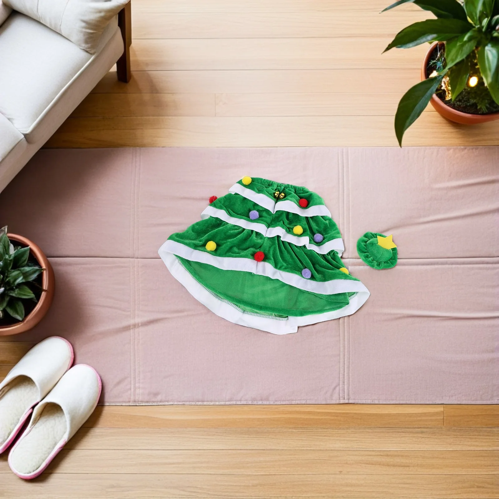 

1 Set Pet Festival Costume: Porch Goose Outfit For 23" Statue Holiday Party Decor, Christmas Lawn Attire, Garden Decoration,