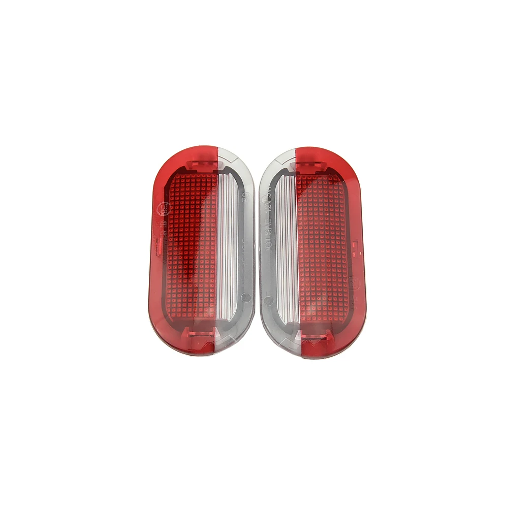 For VW Golf Beetle Jetta Bora Sharan Skoda Octavia Seat Alhambra Leon Toledo 2PCS LED Door Courtesy Lights Under Warning Lamps