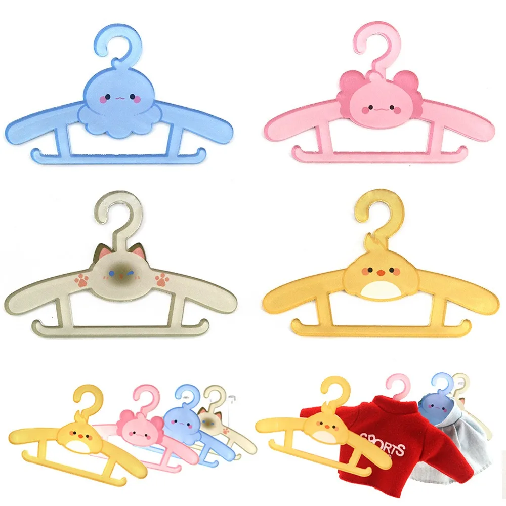 Doll Clothing Hanger BJD Doll Accessories Clothes Rack Dollhouse Acrylic Furniture Toys