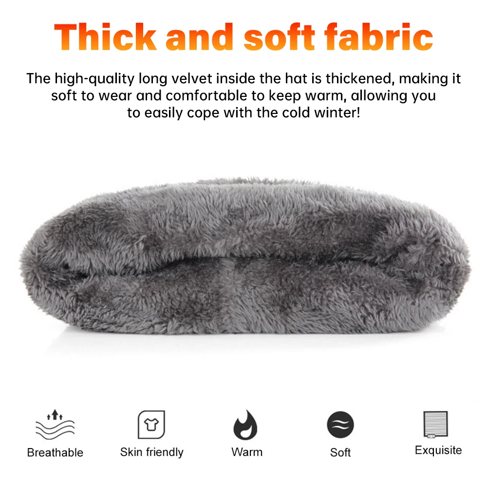 Fleece Ear Warmer Headband Winter Thicked Ear Muffs for Men Women Outdoor Running Skiing Riding Ear Protector Cover Earmuffs