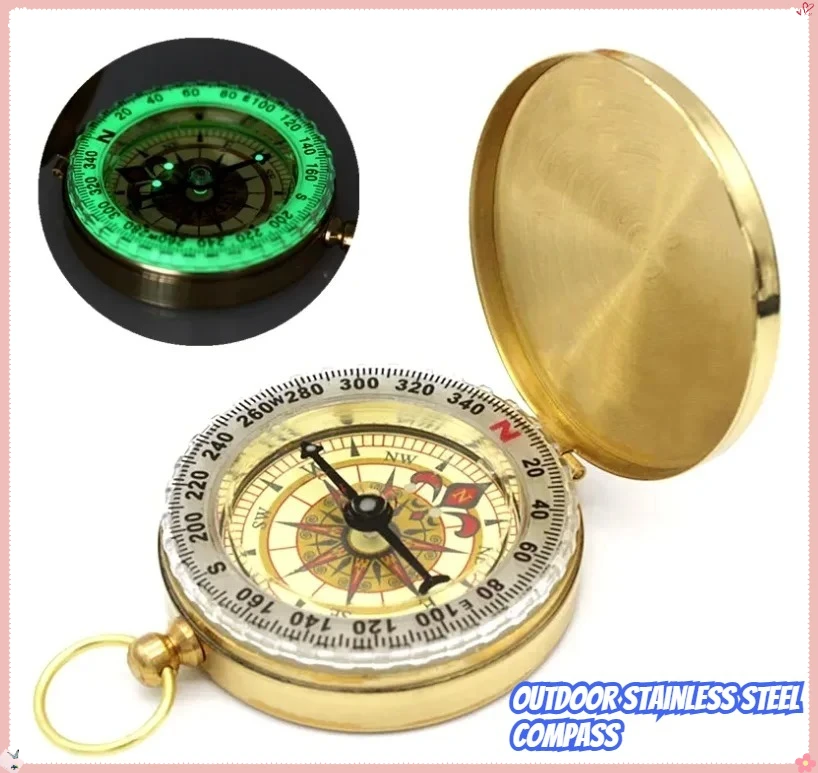 

2025 New Outdoor Multi Functional Flip Compass Portable Camping Hiking Entrance Enhanced Luminous Display Tool Accessories
