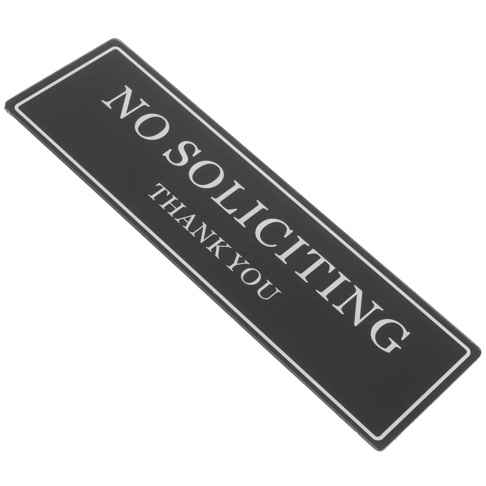 

Acrylic No Soliciting Sign Signboard For Home Decorative Accessory Removable Wear Resistant Door Decor Household Door Signboard