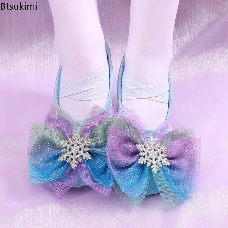 2026 New Satin Dance Ballet Shoes Girls Kid Adult Shoes for Dancing Ballet Shoes Woman Ballet Dancer Forzen Purple Blue Fancy