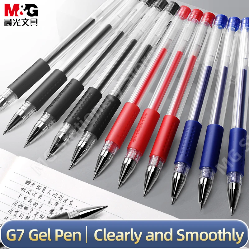 M&G gel pen Set Neutral Pen smooth writing fast dry 0.5mm multi-color Replacable refill sign ballpen  school Stationery Supplies