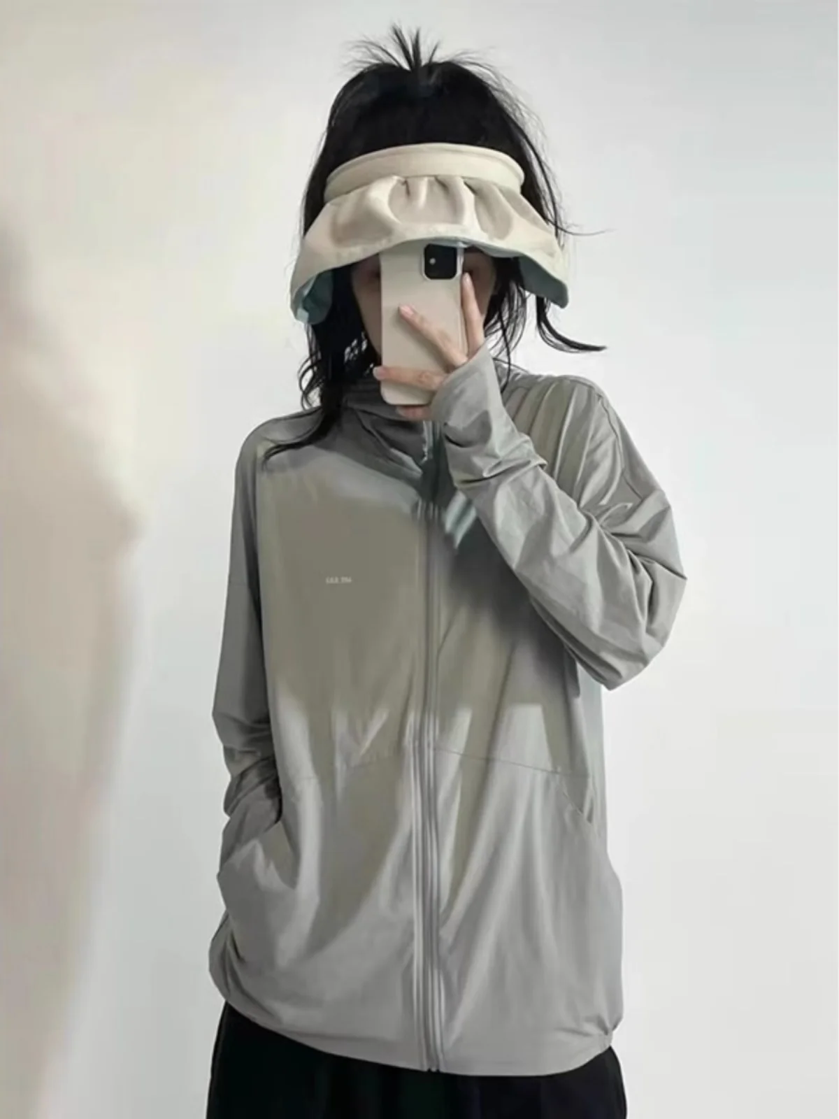 

Women's Long Sve Hooded Lightweight Outdoor Sun Protection Clothing Breathable Cool Loose Fit Cardigan Sli Commute Sle