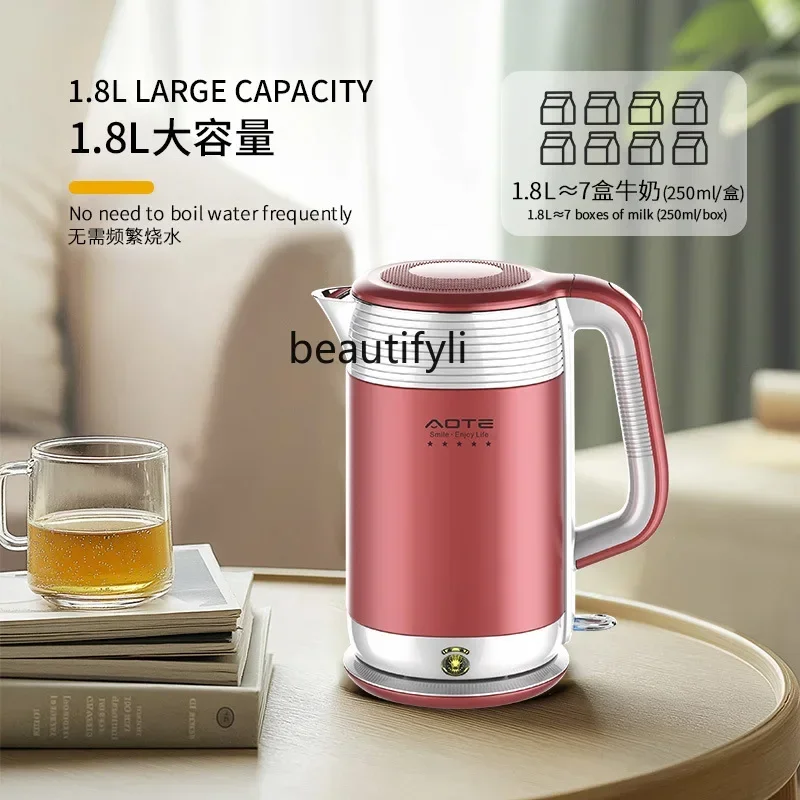 smt61 electric kettle Foreign trade 220V European standard household 1.8L stainless steel kettle Constant temperature kettle