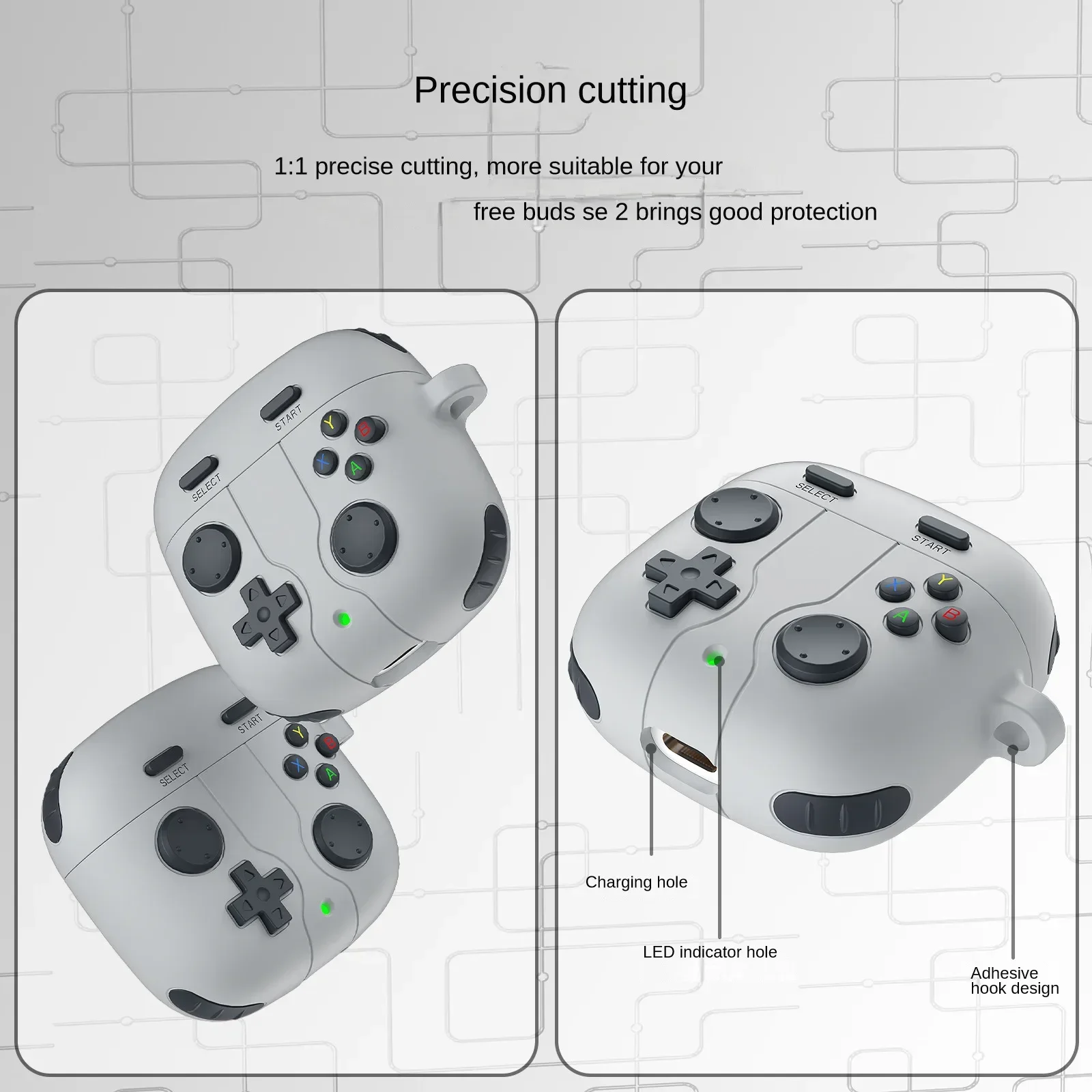 

3D game console button design Silicone Protective Cover for Huawei Freebuds SE2 Headphone Anti Drop Silicone Soft Case