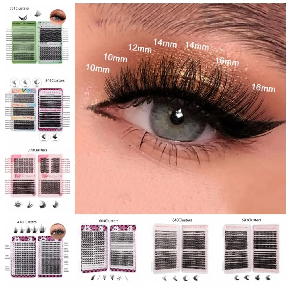 Cílios postiços individuais mistos, maquiagem diy, fofos, extensão de cílios densos, pacotes de cílios segmentados, faça você mesmo
