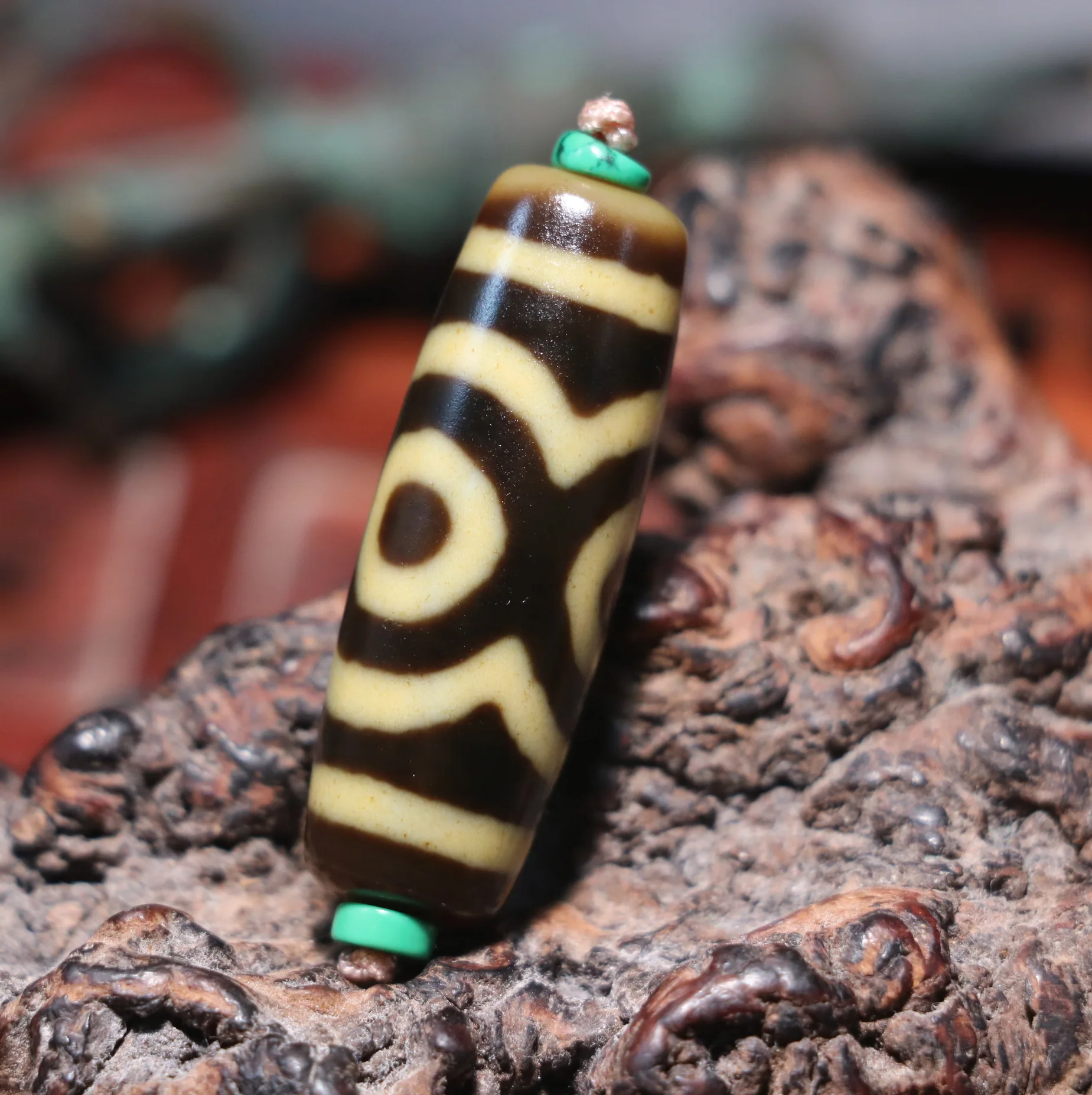 

UPD0320C16 Energy Tibetan Old Agate Ivory Color Panda 3 Eyed Wisdom Totem dZi Bead 5A Lzk LKbrother Top Quality