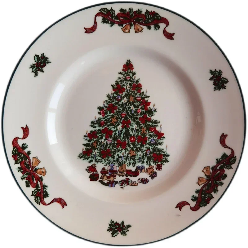 Original Tail Goods JB Christmas Series Garland Christmas Plate Salad Bowl Mug Large Fish Plate Dinner Plates Set