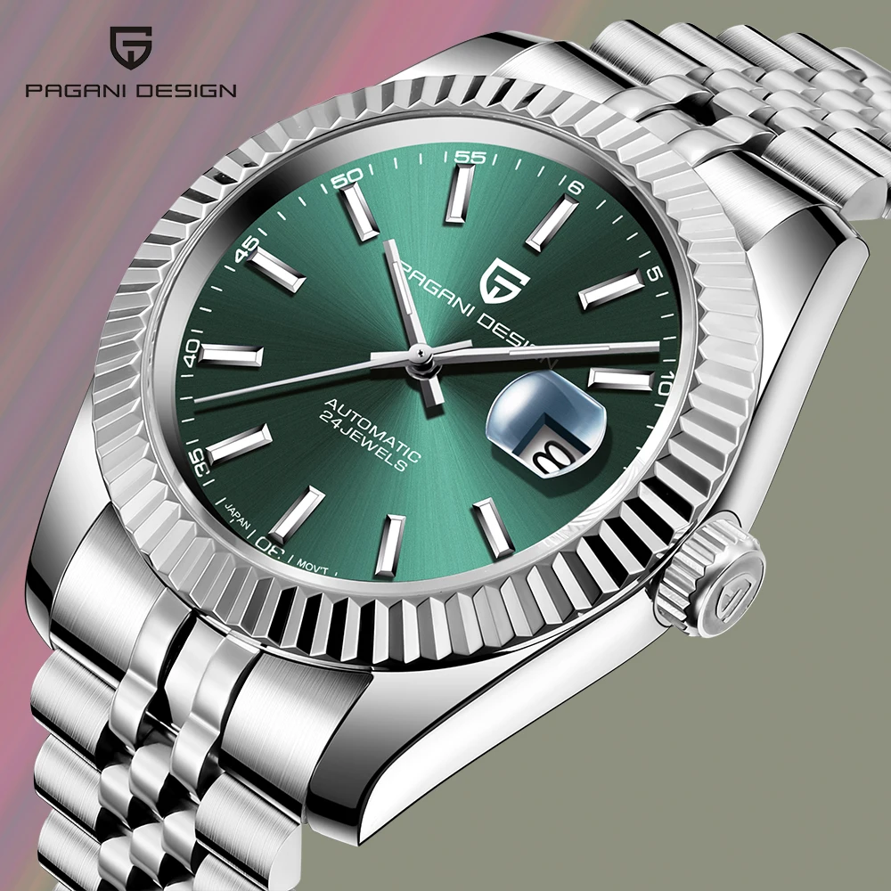 PAGANI DESIGN 남성용 기계식 손목시계 미요타 8215 사파이어 글래스 럭셔리 시계 남성용 스틸 100M 방수 시계 PD1645