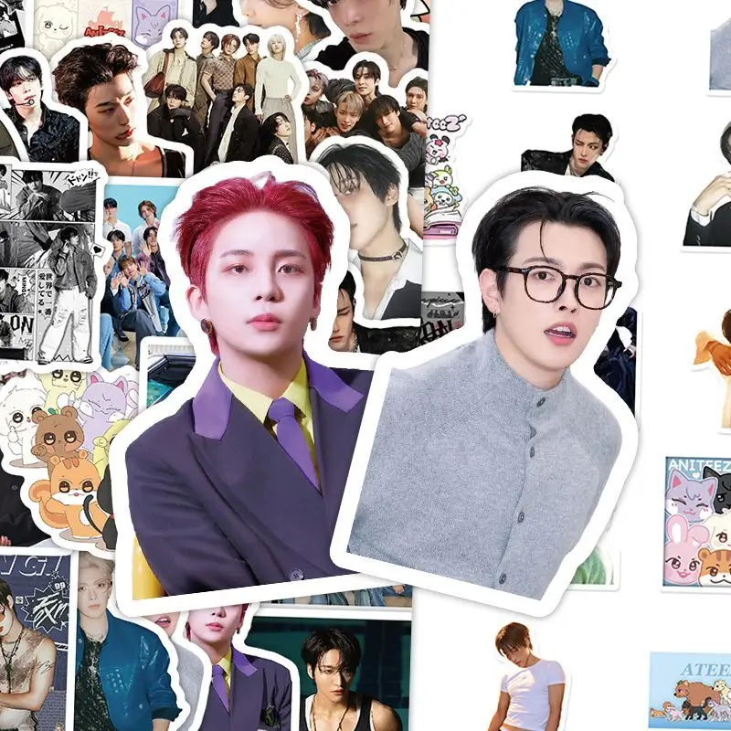 

70pcs new Korean group ATEEZ stickers Hongjoong Seonghwa Yunho Yeosang personalized creative decoration DIY notebook stickers