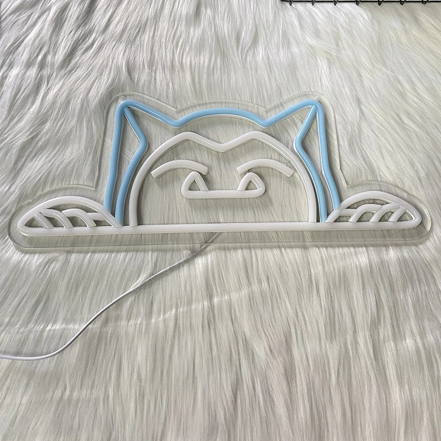 Cat Neon Sign for Wall Decor,Anime Cat Night Light for Living Room,Girls Bedroom,Pet Shop,Game Room, Man Cave, Birthday Gift
