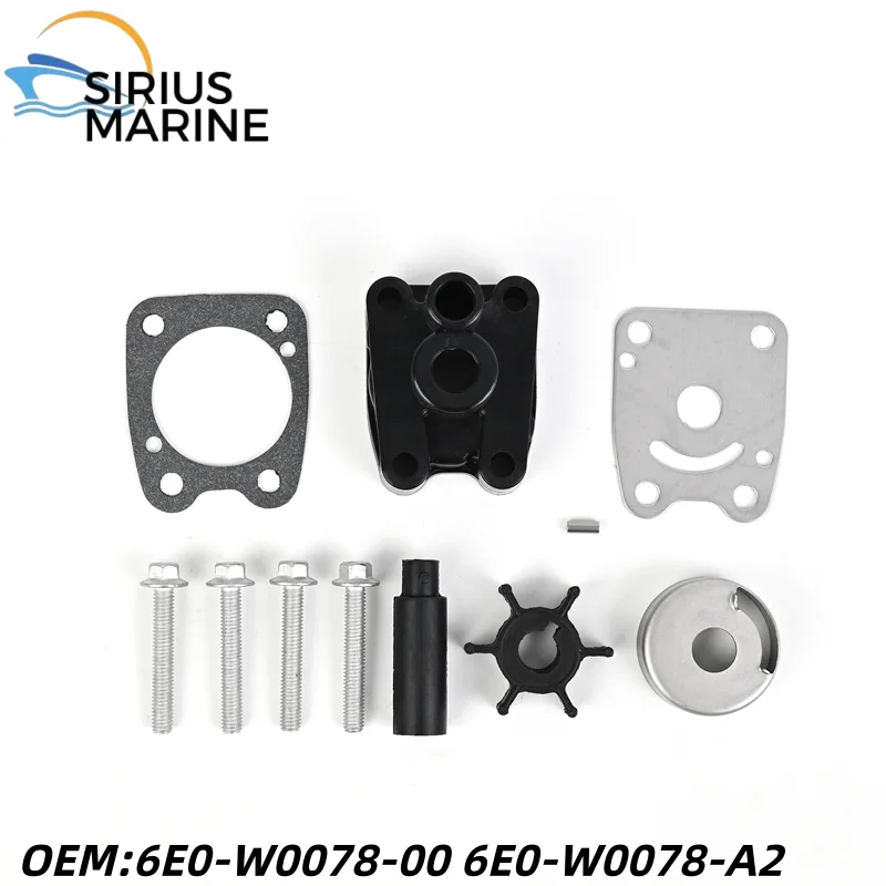 

Outboard motor parts For YAMAHA 2 Stroke 4/5HP Water Pump Impeller Repair Kit 6E0-W0078-00/6E0-W0078-A2