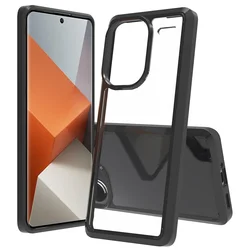 Transparent TPU/PC Case for XiaoMi RedMi Note 13 Pro Plus 5G Funda Capa Shockproof Shell Crystal Clear Cover for RedMy Note13 5G