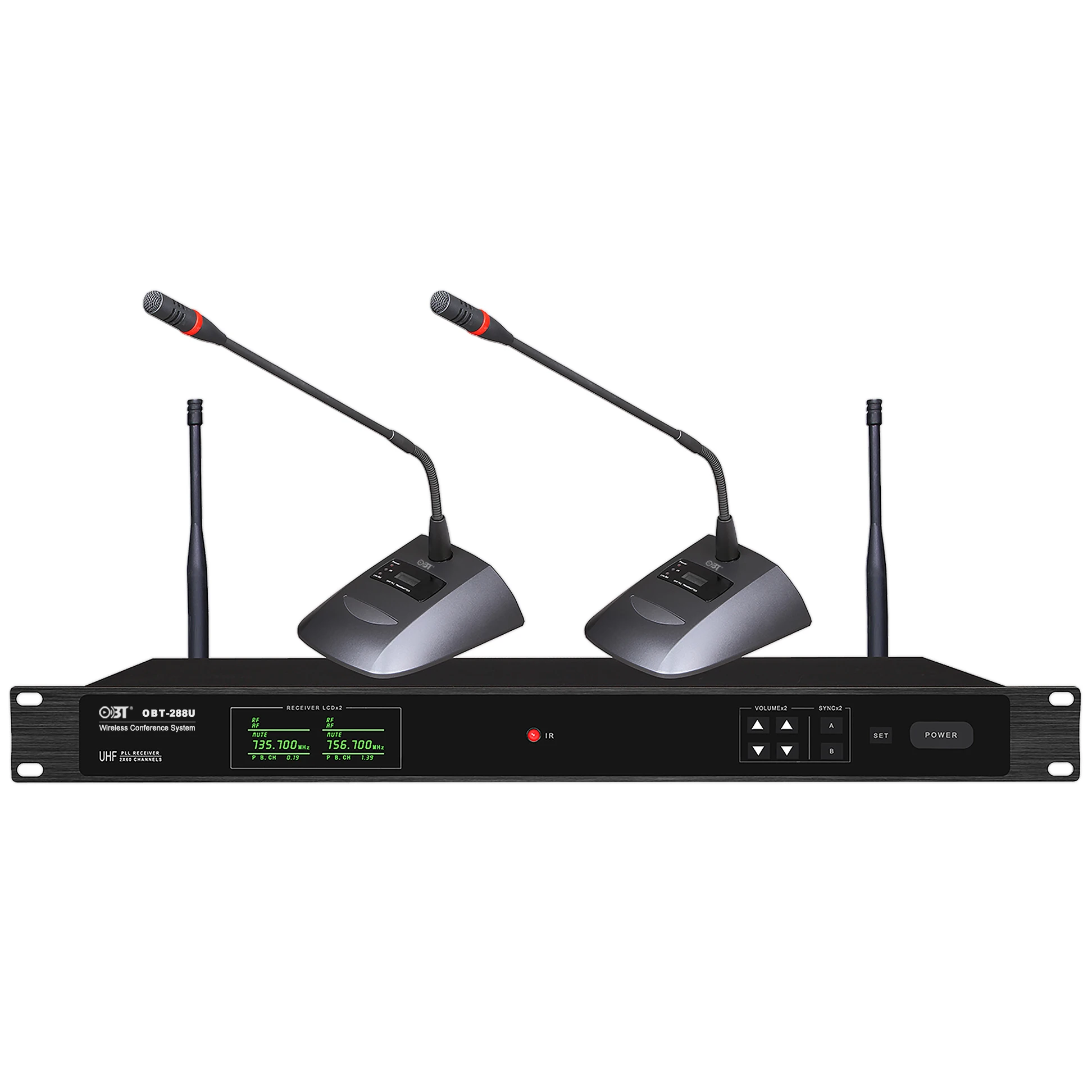 

conference system dual channel gooseneck microphones UHF wireless microphone