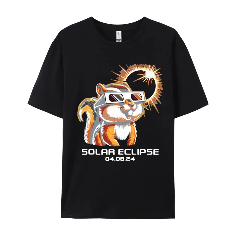 

Total Solar Eclipse 2024 Chipmunk Tot T-shirt Cotton Top T-shirts for Men Normal Tops Shirts Plain T Shirts Wholesale