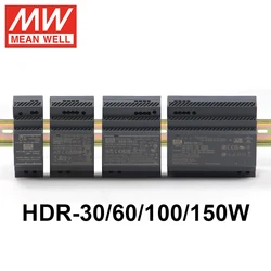 Meanwell HDR Series Ultra Silm Step Shape DIN Rail HDR 15/30/60/100/150W DIN Rail Switching Power Supply 5V 12V 15V 24V 48V SMPS