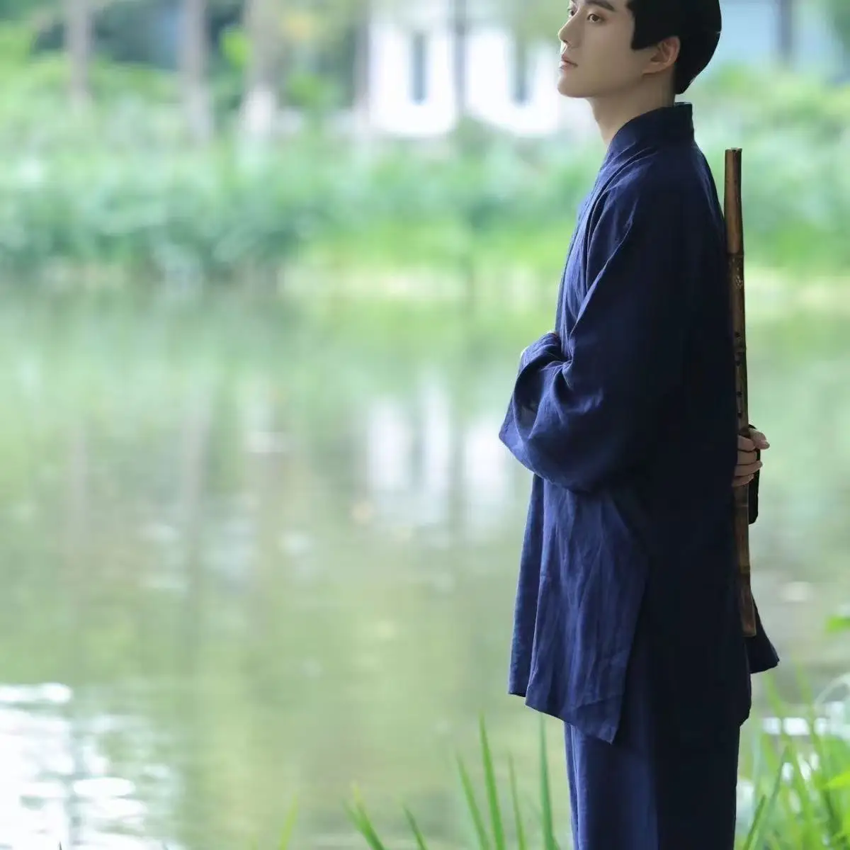 Vintage Taoist Costume Men Women Traditional Dragon Tiger Mountain Temple Clothing Zen Meditation Tai Chi Practice Suit Male