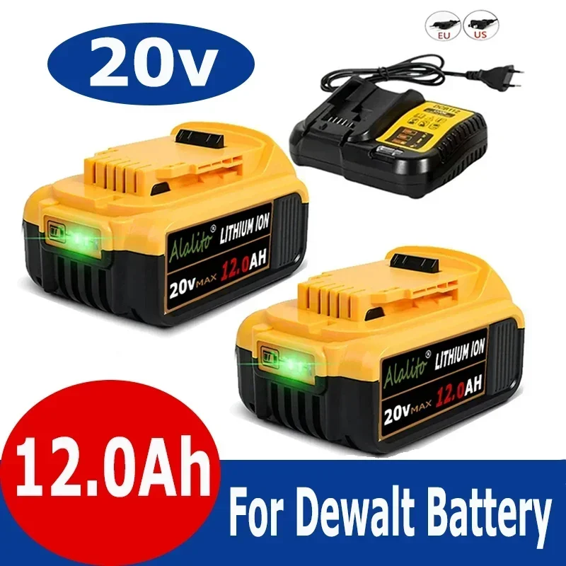 Original DCB200 20V 12000mAh Lithium Replacement Battery For Dewalt 18V DCB184 DCB200 DCB182 DCB180 DCB181 DCB182 DCB201 DCB206