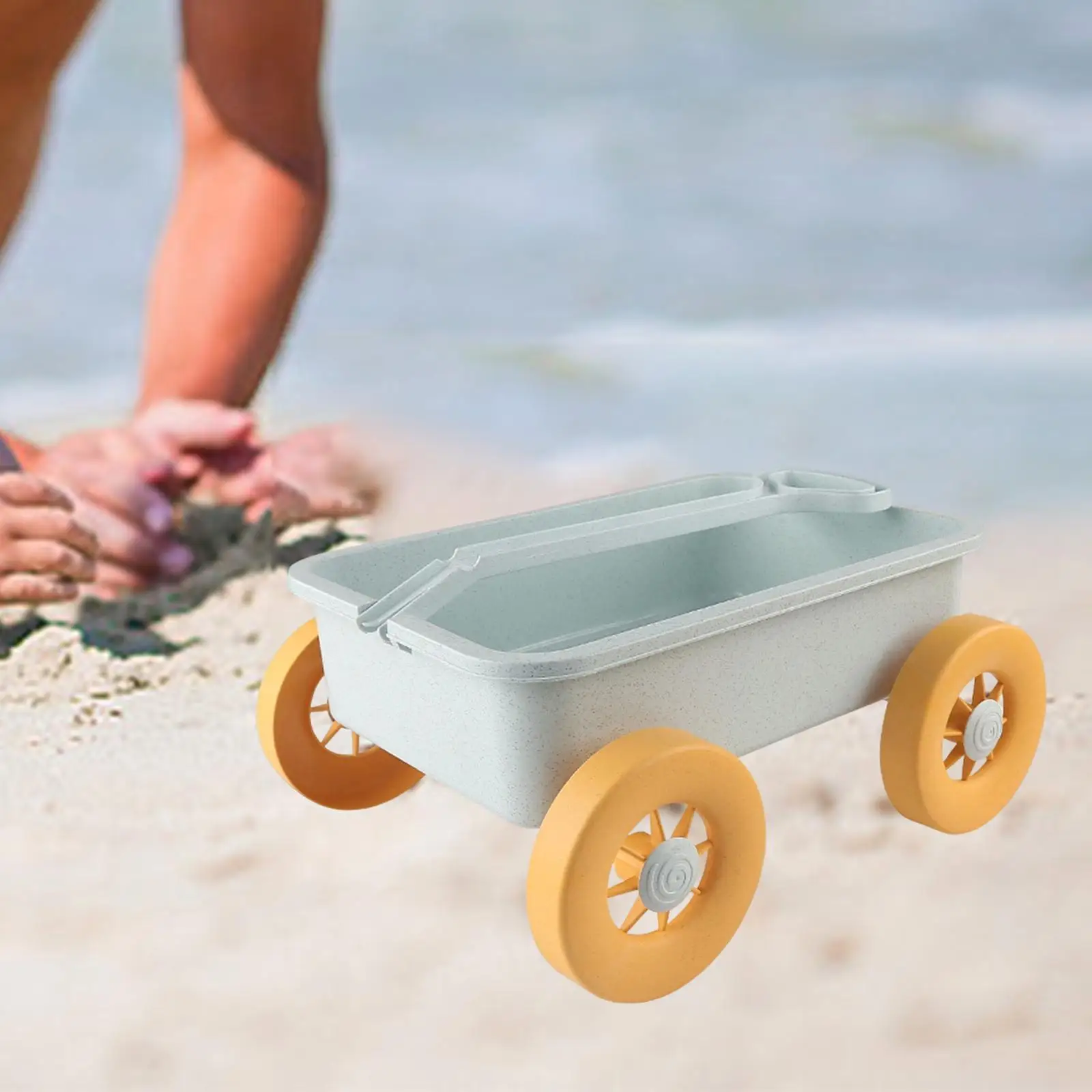 Kid Pull Beach Toy Cart Outdoor Vehicles Wheelbarrow for Stuffed