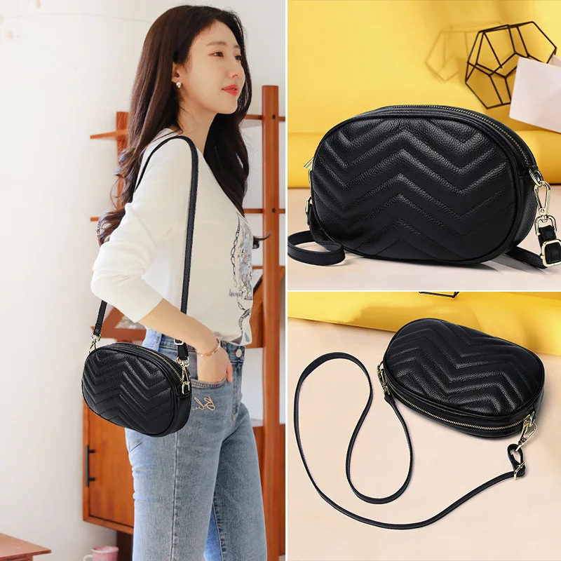 

Fashion Solid Color Shoulder Bag Crossbody Bags for Women 2023 NEW Genuine Leather Purse Female Designer Bags Handbags