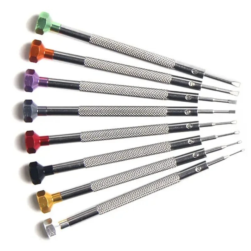 

Precision Screwdriver Set 0.6-2.0mm High Hardness Steel Mini Cross Flat Head for Watch Jewelry Small Screw Repair Tool