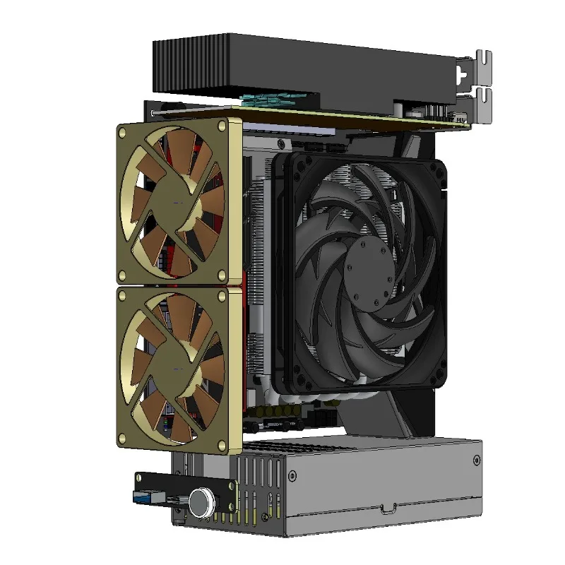 ZS-D2 ITX Half Height Knife Card PC Case V2 4.6L All Aluminum Mini Computer Chassis