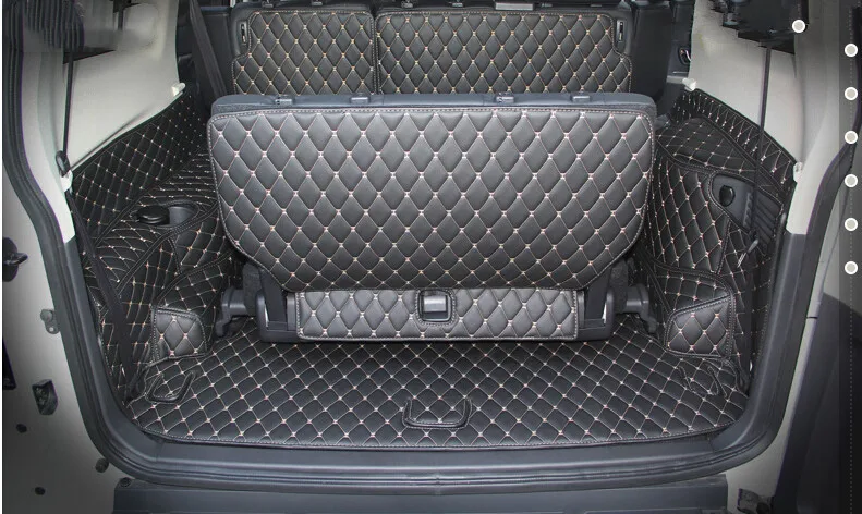 

Full set car trunk mats for Mitsubishi Pajero 7 seats 2020-2007 Good quality waterproof boot carpets cargo liner luggage cover