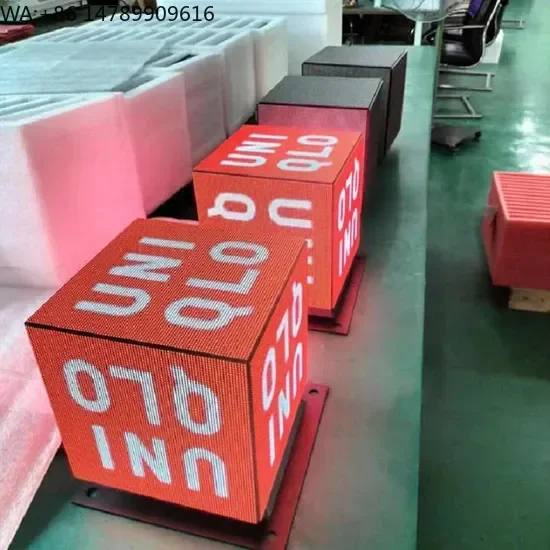 Custom Waterproof LED DisplayFull Color 3D Magic Cube Shaped For Commercial Advertising Display Signage
