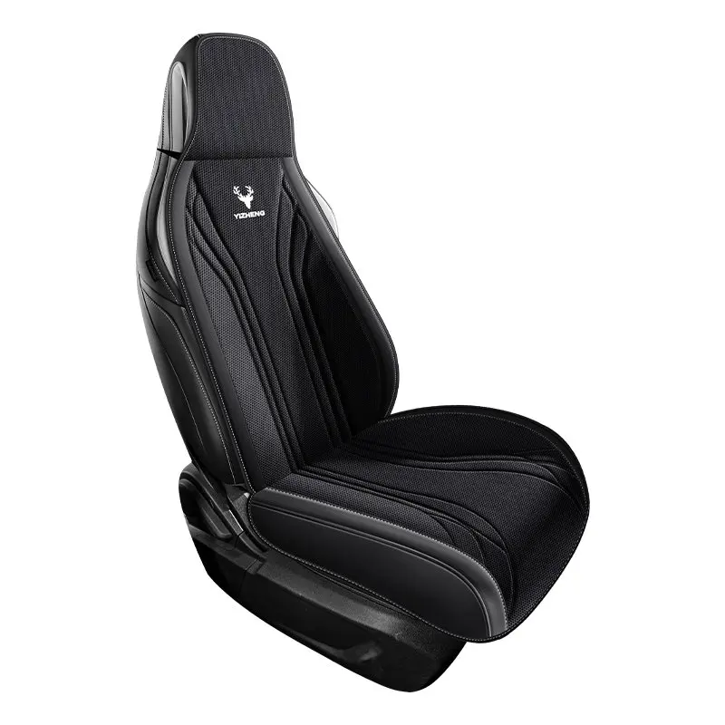 Front single-seat one-piece head car seat cushion, made of linen, suitable for all seasons and applicable to most one-piece seat