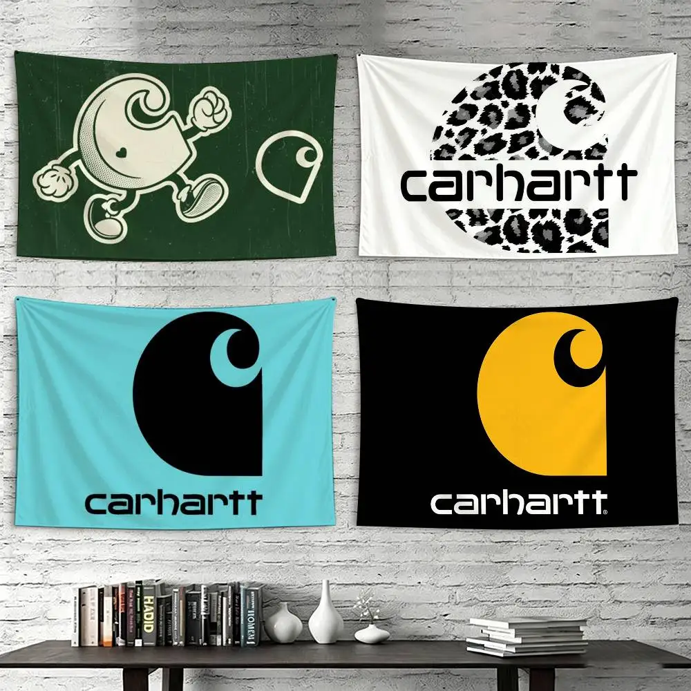 

C-arhartt Logo L-eather Flags Suitable For Party Club Outdoor Interior Wall Decoration Banner Fans Gift