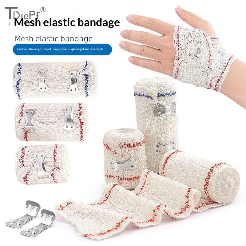 1 Rolls Premium Elastic Bandage Wrap With Hook & Loop Fasteners At Both Ends Reusable Bandages For Waist Legs Elbow & Knee Wrap