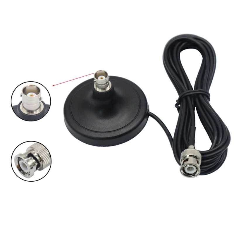 Antena BNC macho y hembra, Base magnética fuerte, Cable de extensión de 3 metros para micrófono inalámbrico Q9 RG174