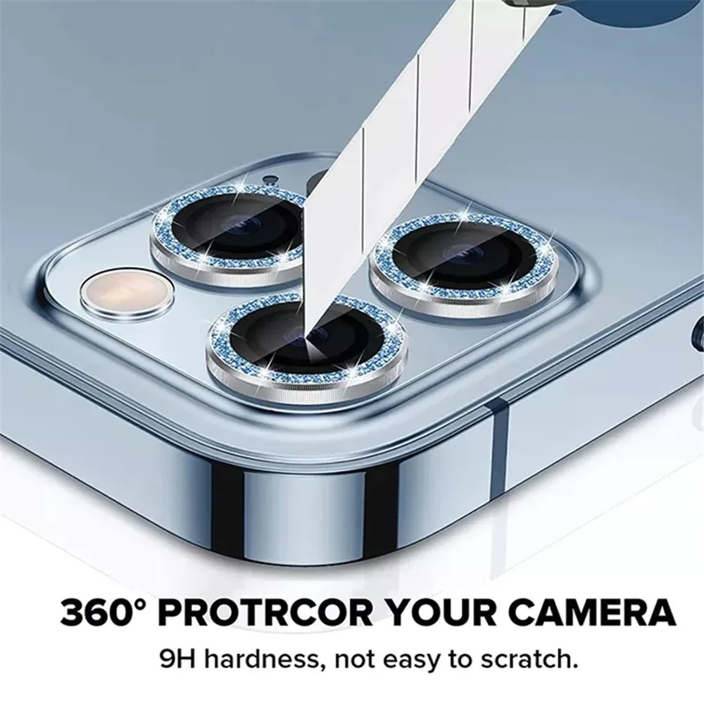 Camera Protection For Iphone 16E 16Pro 15 14 Plus 13 Pro Max Lens Tempered Glass On iphone 15 Pro Max Metal Ring Protector Film