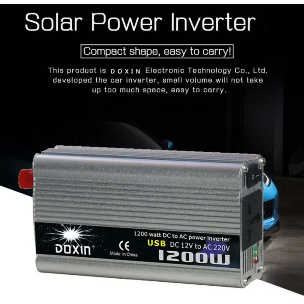 Auto Wave Inverter DC 12V 220V 24V 110V AC 300W 500W 800W 1000W 1500W 2000W Inversor adattatore per auto Power Solar Inverter Converter