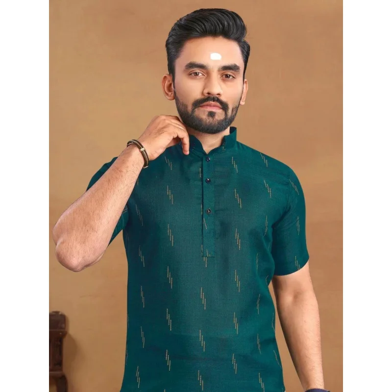 Men's Polo Shirt Traditional Asian and South Asian Shirt Mandarin Collar Short Sleeve Plain Shirt Men's Polo Shirt