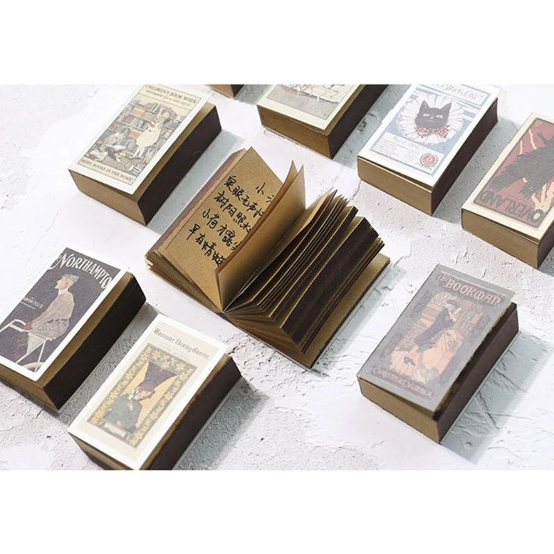 

W89C Mini Notepads Small Writing Paper Unlined Paper Write Smoothly Mini Note Paper Pad for Kids, 122 Sheet Per Book